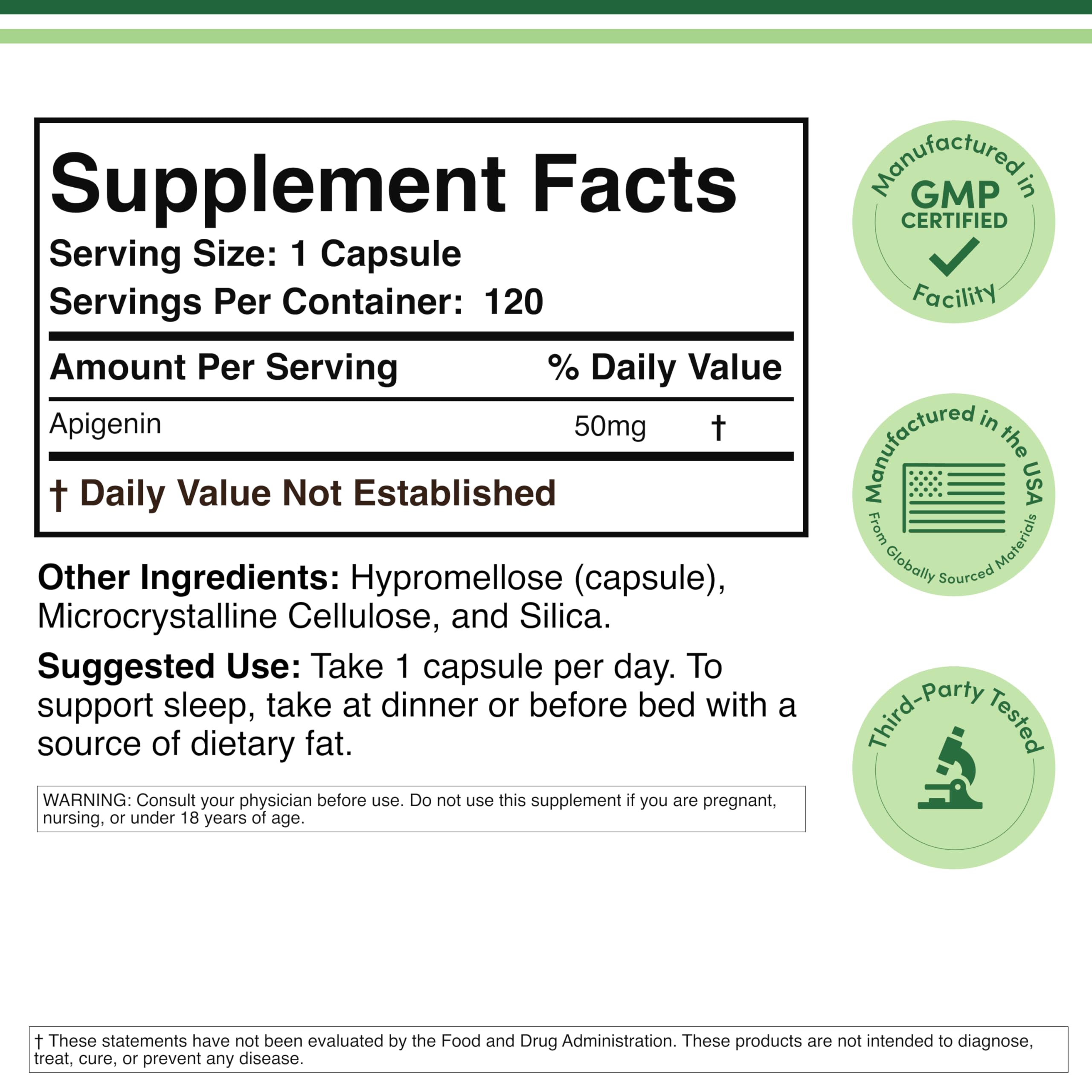 Double Wood Relaxation Duo - Magnesium Glycinate & Apigenin - Complementary Support for Sleep, Calm, and Daily Wellness - Vegan, Non-GMO, Gluten Free - Image 3