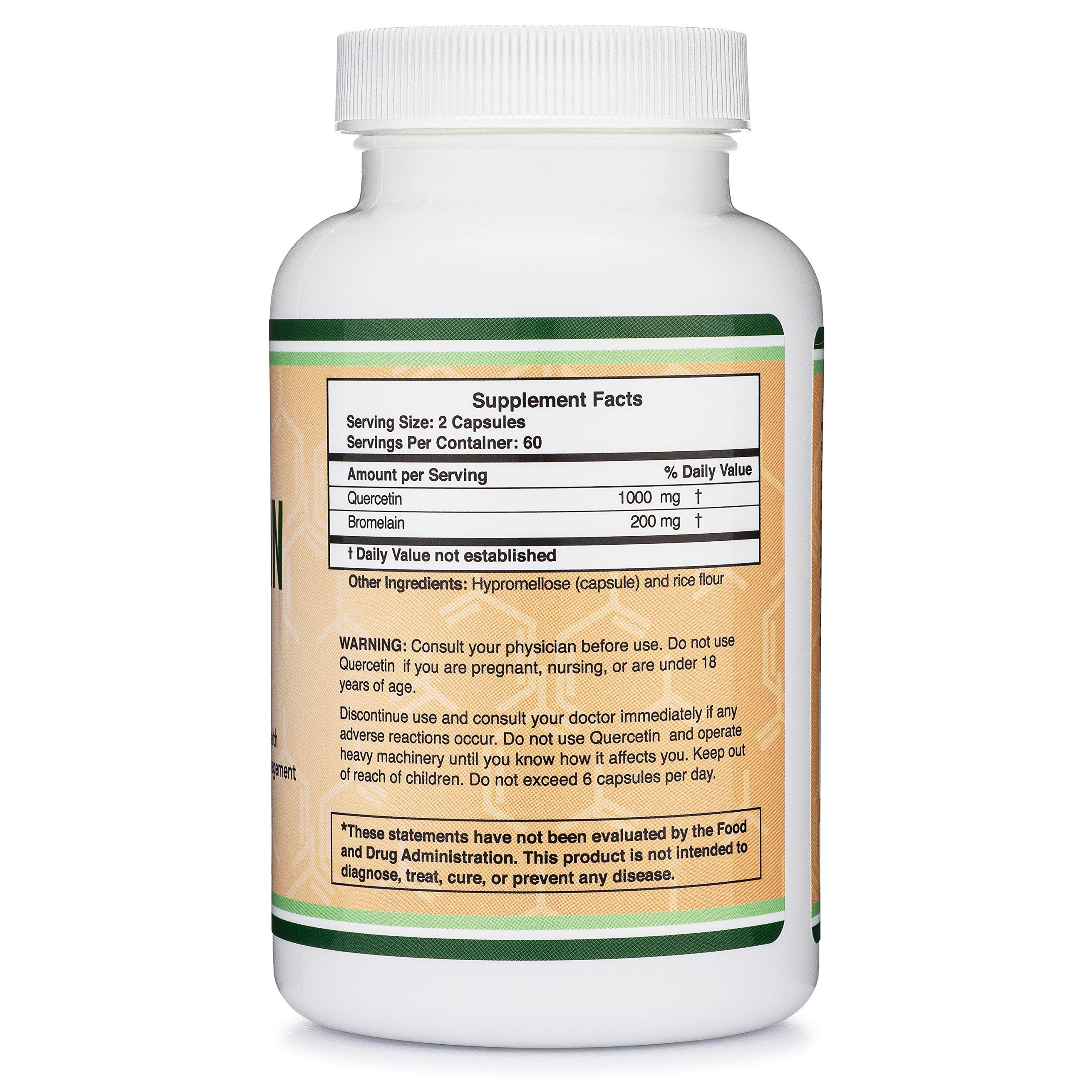 Double Wood Supplements Quercetin and Zinc Bundle - Support Immune System Health (120 Count Quercetin and 300 Count Zinc) - Image 4