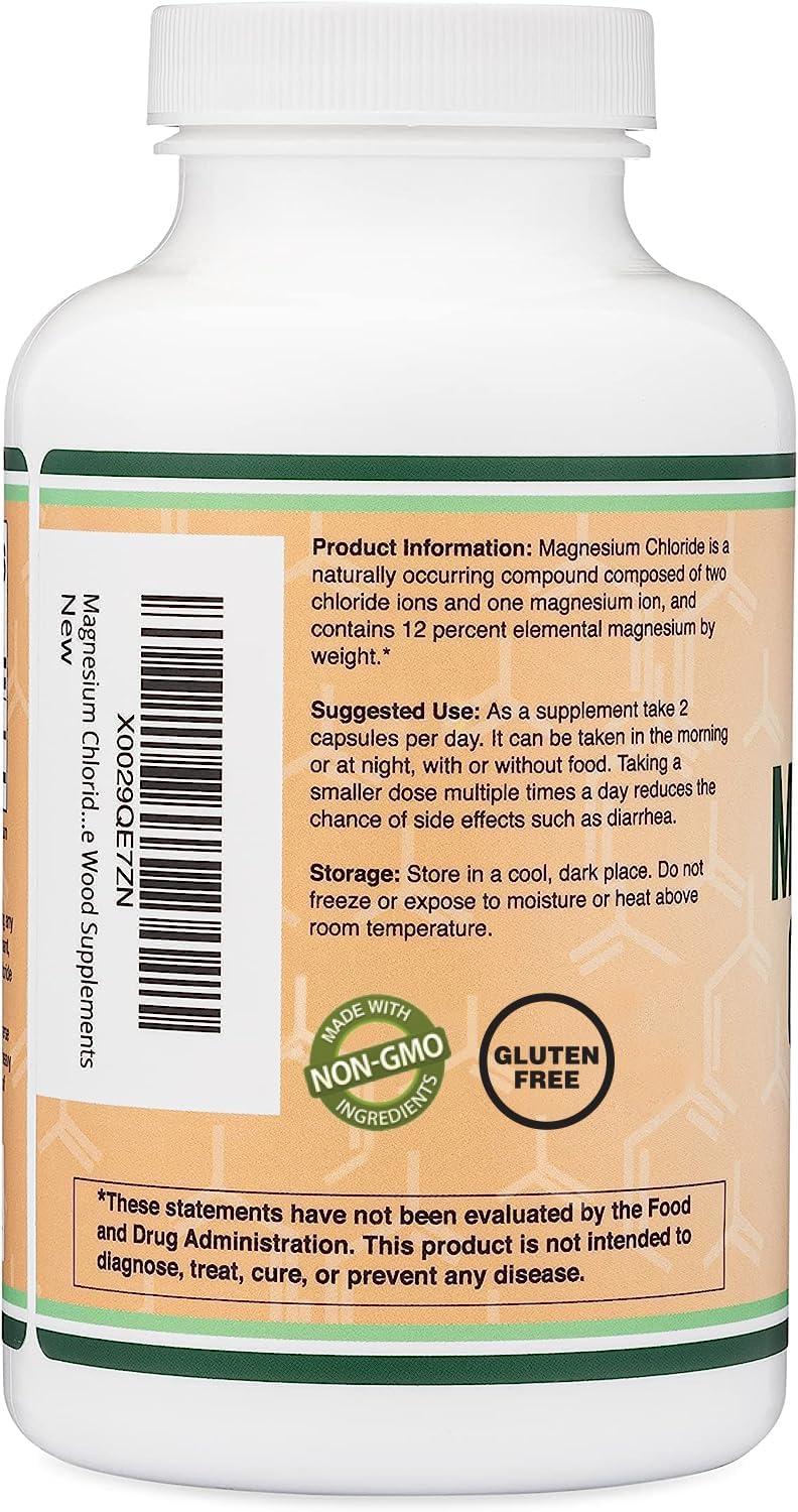 Magnesium Chloride (Cloruro De Magnesio) - 180 Capsules, 1,000mg Per Serving, Supports Digestive and Bone Health - Non-GMO and Gluten Free by Double Wood Supplements (Pack of 2) - Image 6